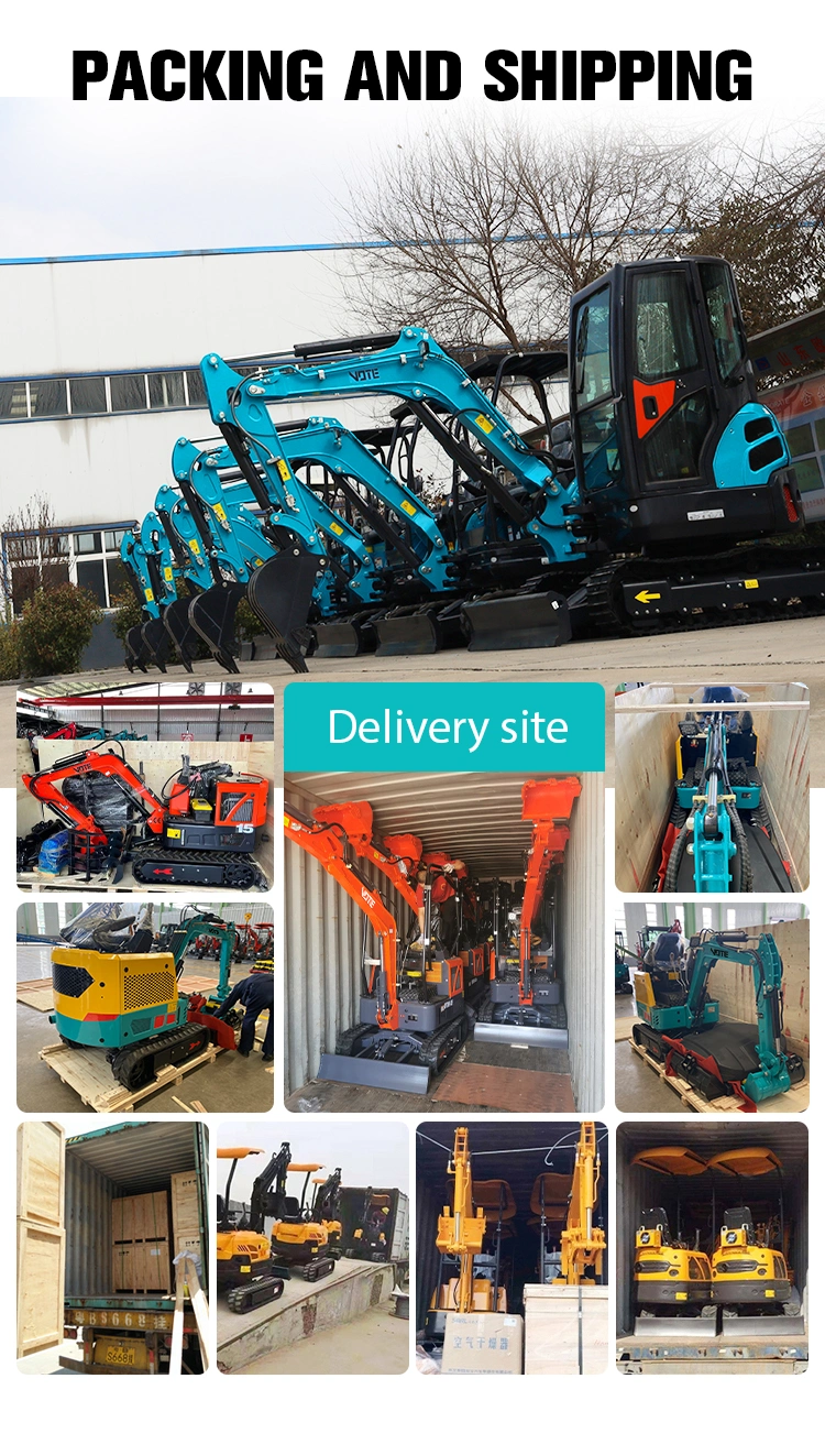 1.5ton Excavator Machine Electric Hydraulic Mini Small Micro Crawler Bagger Digger Mini Excavators