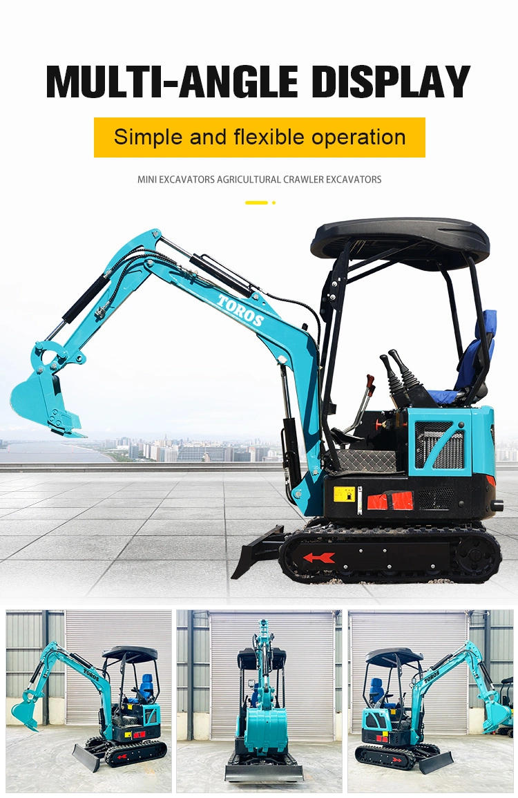 Cheapest Price 1.8 Ton 1.2 Ton Hydraulic Mini Excavator Engin Diesel Digger Chinese Mini Excavator for Sale with Cab