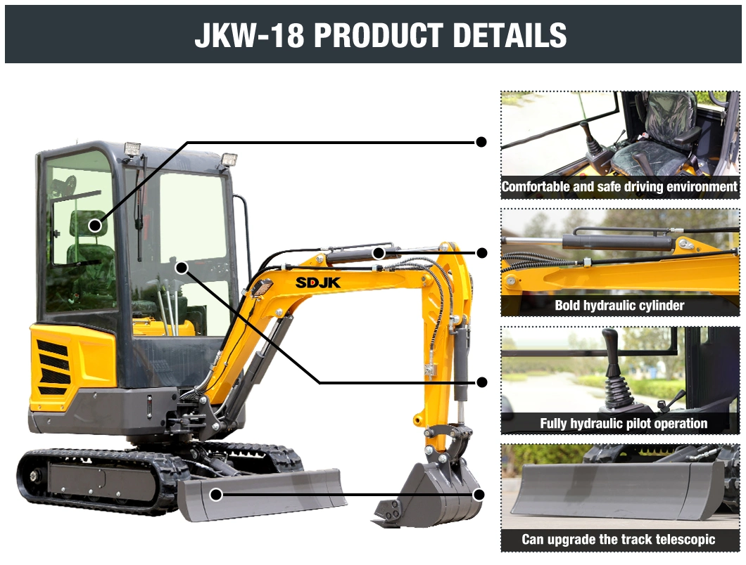 Best Selling EPA 4 Euro 5 Closed Cabin 3.5 Ton 2ton Crawler Excavators 3ton Small Digger Hydraulic Kubota 3-Cylindrig Motor 5 Ton Mini Excavator Price