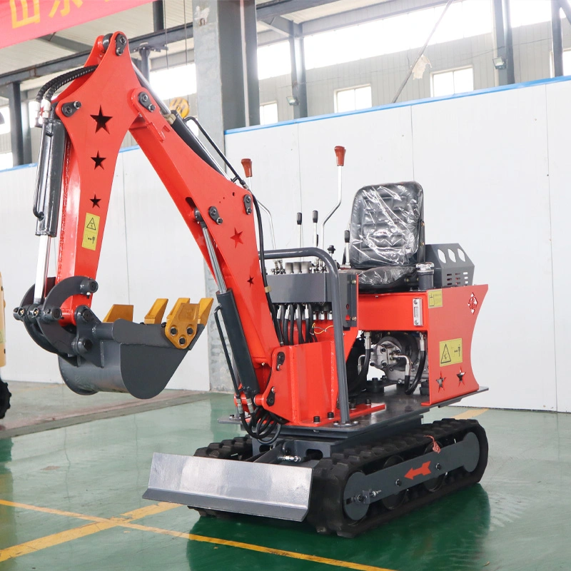 China Small Hydraulic Machine Mini Excavadora 1000kg Wholesale Compact Micro Bagger Household Diesel Engine Small Excavator