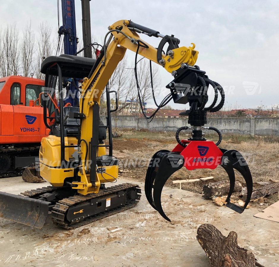 Custom OEM Construction Machinery Hydraulic Log Grapple Excavator Attachment for Sale
