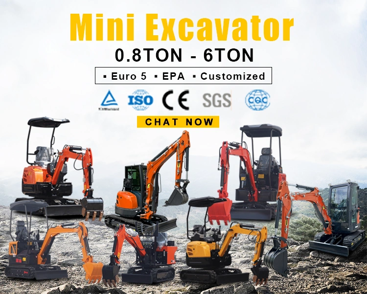 Free Shipping Mini Escavator CE/EPA Kubota China Wholesale Used Small Digger 1.2 Ton 2.5 Ton 3 Ton 3.5 Ton Excavator Prices with Closed Cabin for Sale