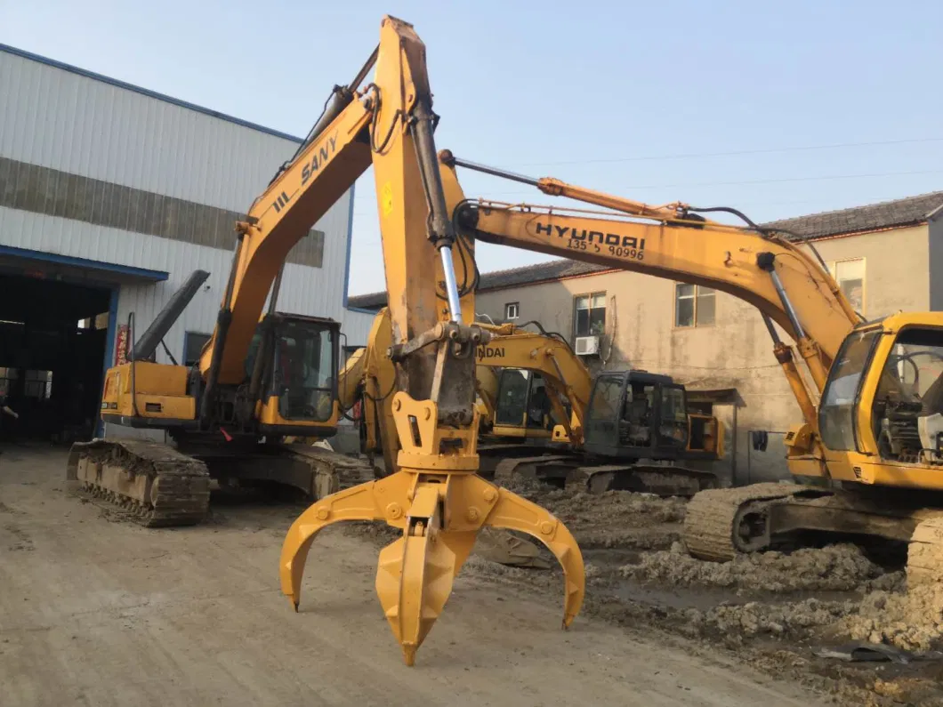 Excavator Parts Demolition Hydraulic Rotating Orange Peel Grapple