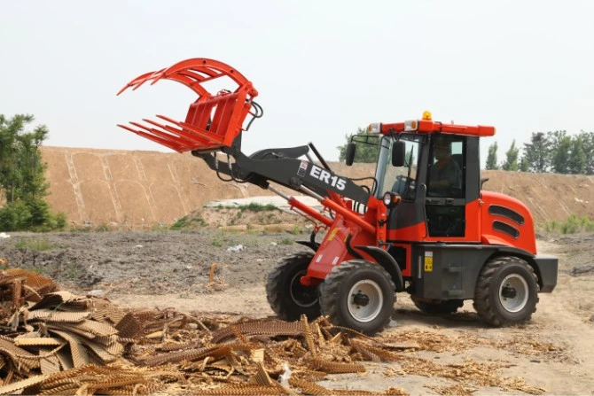 Hydraulic Rotating Wood Grab Machine Hydraulic Accessories Installed to Excavator