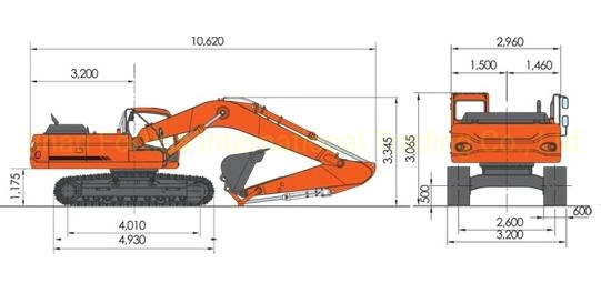 Construction Machinery 53t Bucket Capacity 2.7m3 Digging Depth 7795mm Large Hydraulic Crawler Mining Digger / Excavator