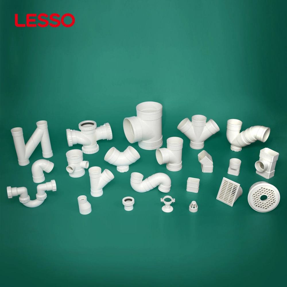 Lesso PVC-U Drainage Pipe Fittings Plastic Hydraulic Pipe Clamp with Screw