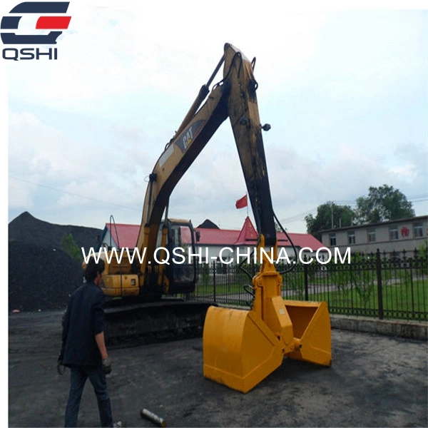 Qshi 2cbm Hydraulic Excavator Clamshell Grab for Handling Bulk Cargo