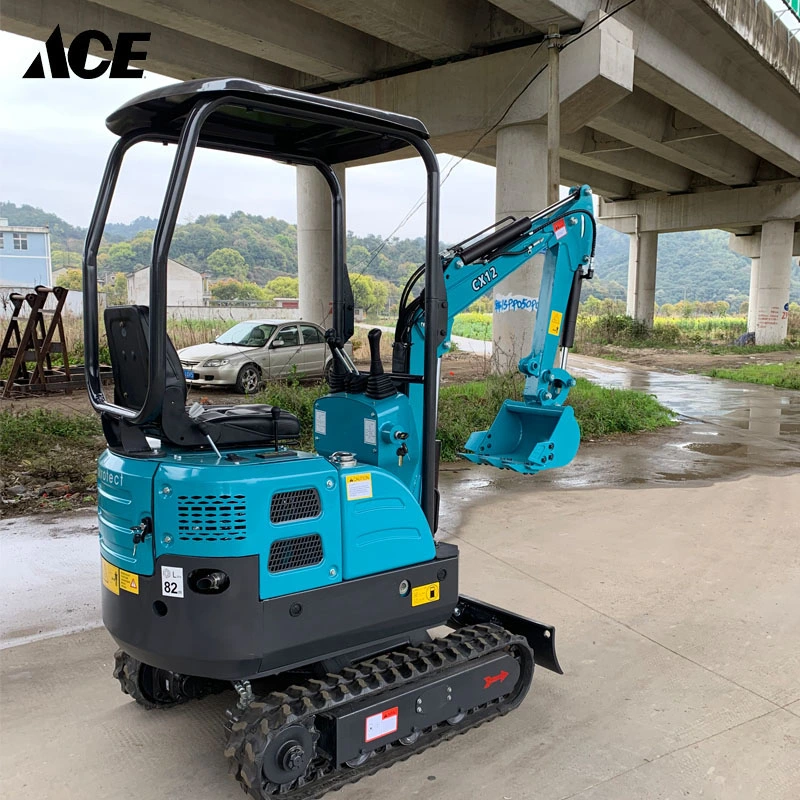 Road Construction Equipments 1.2ton Bucket Crawler Mini Excavator