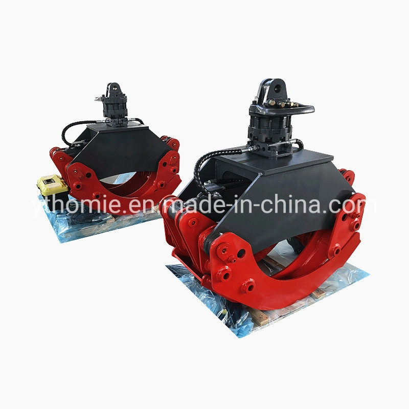 CE Certificate Forestry Machine Hydraulic Log Timber Wood Grapple with Rotor, Excavator Rotary Grapple Rotating Grab for Mini Excavator