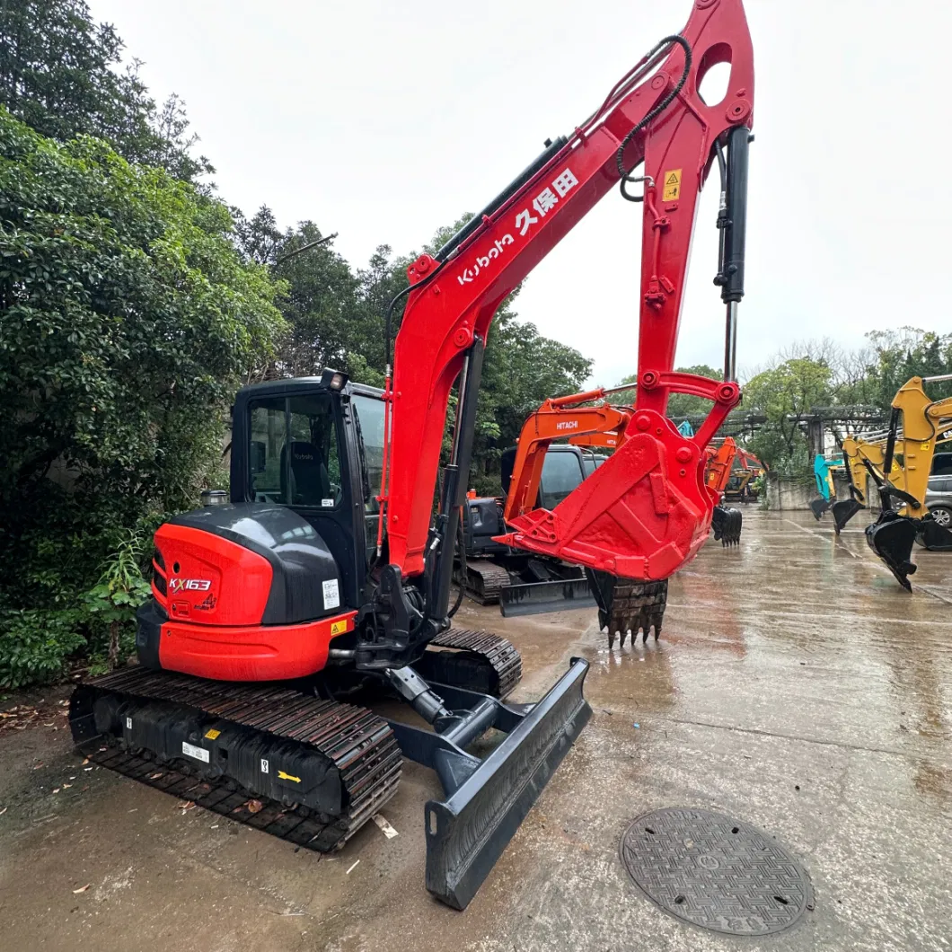 Small Digger Crawler 6.3ton Kubota Kx163 Used Excavator Farm Garden Diesel Used