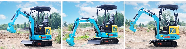 1.5ton Excavator Machine Electric Hydraulic Mini Small Micro Crawler Bagger Digger Mini Excavators