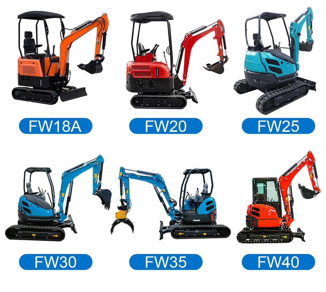 CE EPA Euro 5 China Wholesale Compact Mini Excavators Prices with Diesel Engine