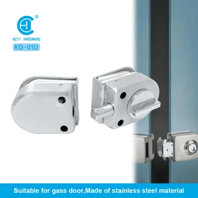 Keyi Metal Kg-01d Safety Satin Stainless Steel Glass Door Lock