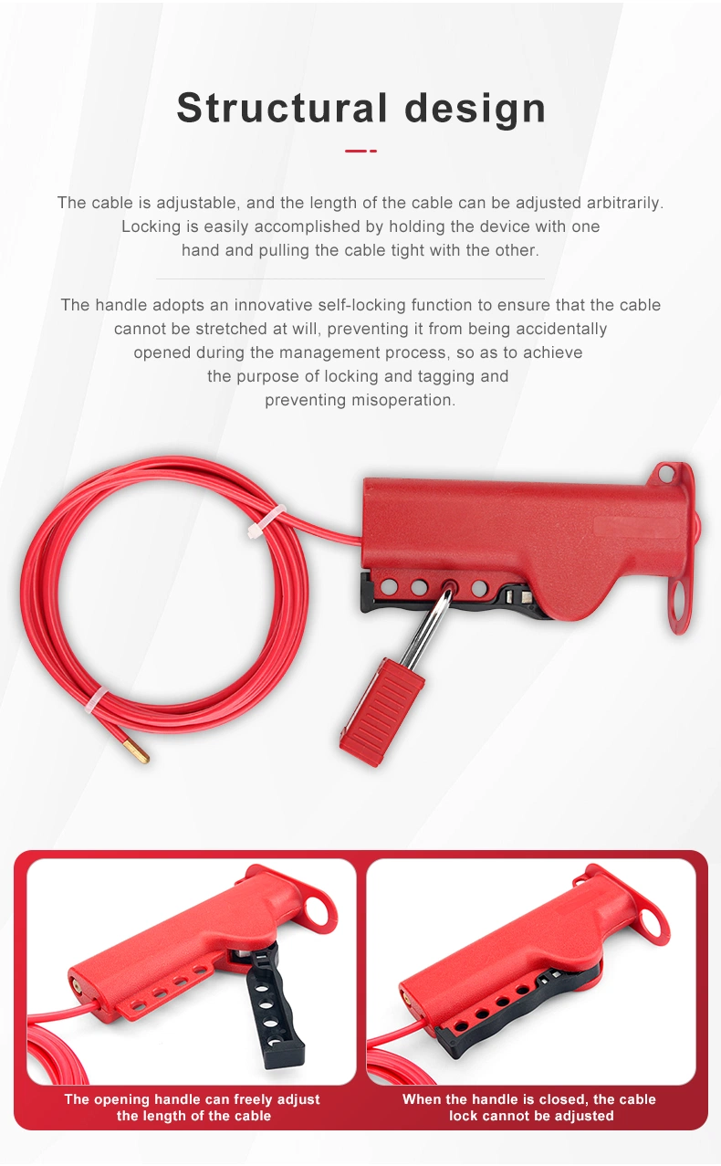 Cable Lockout Tagout Used in Industrial Safety Lock