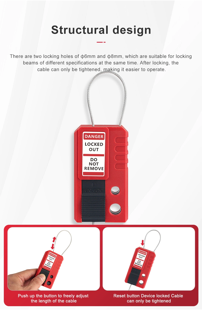 Plastic Nylon Cable Lockout with 500mm Cable