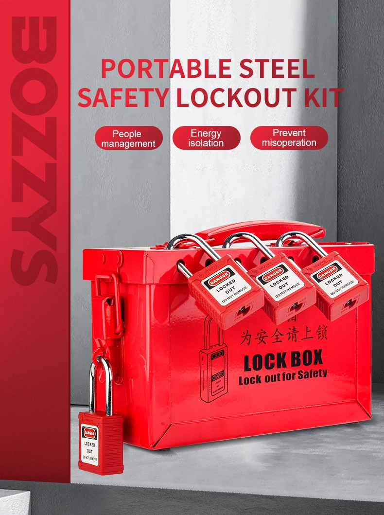 Bozzys Group Lockout Box with Transparent Acrylic Visual Door for Industrial Overhaul