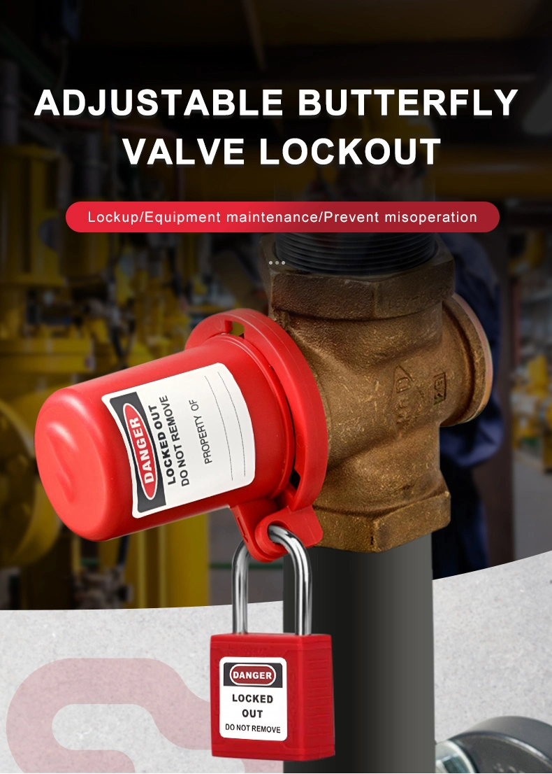 Safety PP Adjustable Standard Gate Valve Lockout Tagout Device