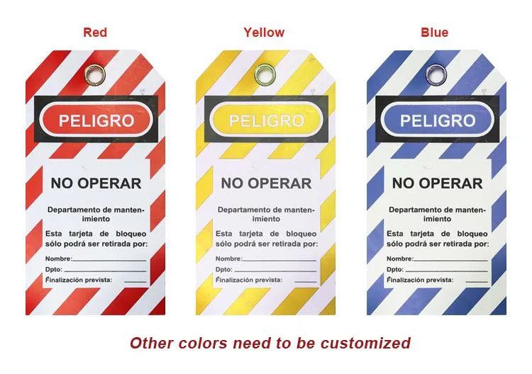 Equipment Locked Customized Danger Sign PVC Lock out Tag out Warning Tag Outpvc Labels