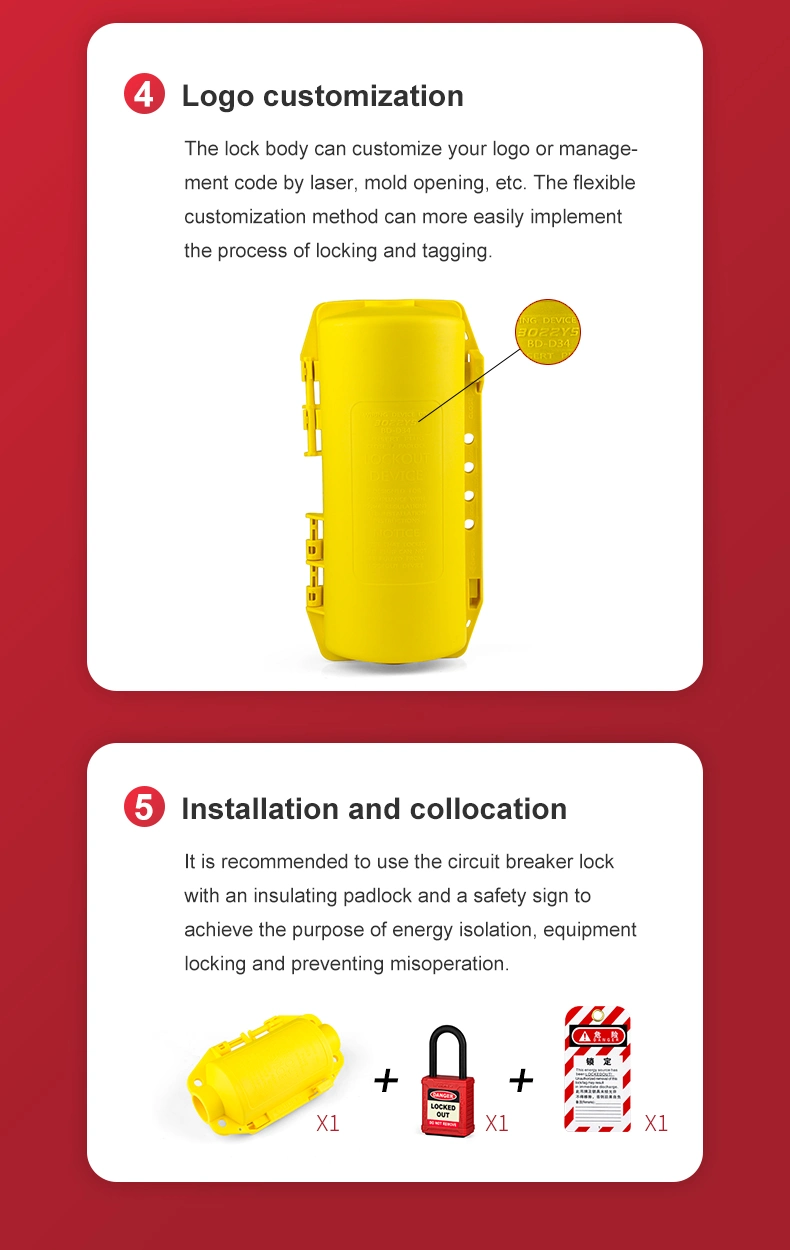 Boshi Yellow Electrical Plug Lockout