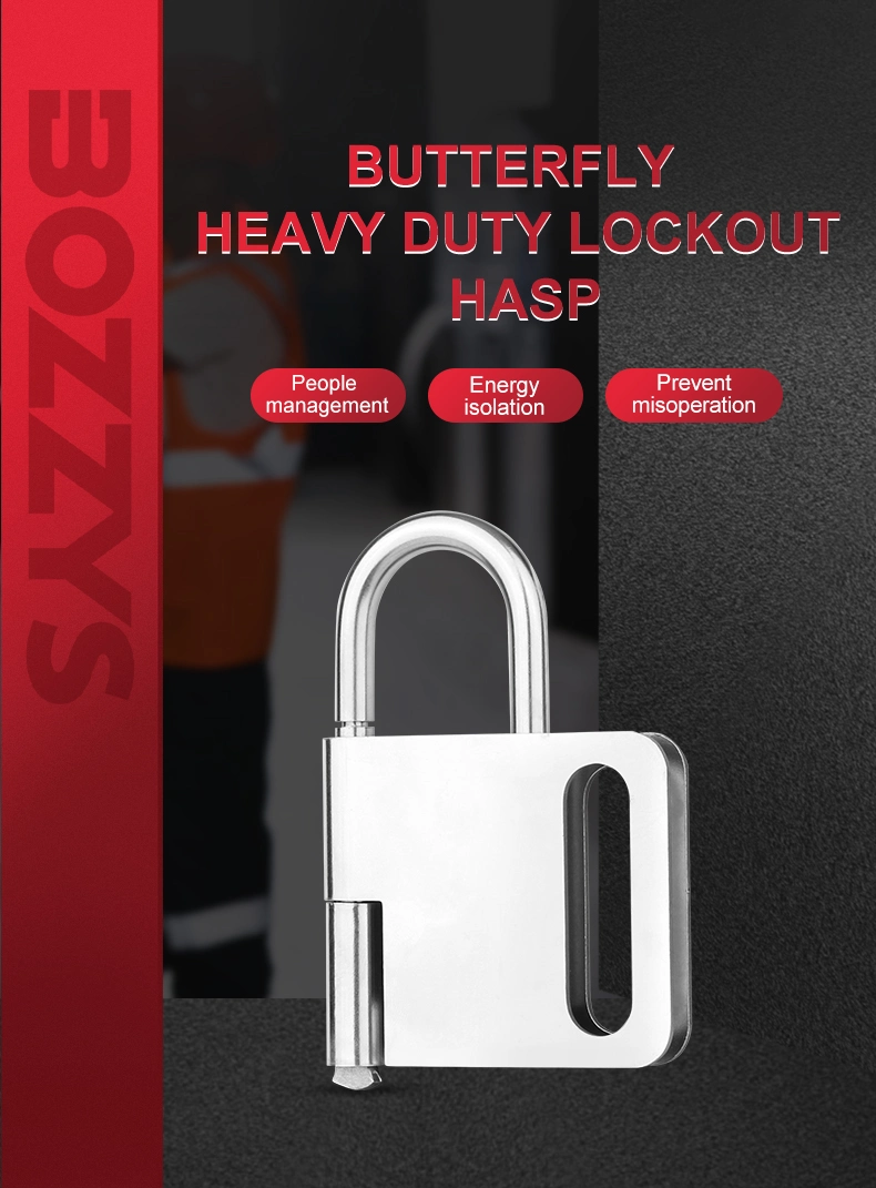 Bozzys New Steel Durable Butterfly Lockout Hasp with 6mm Stength Steel Shackle