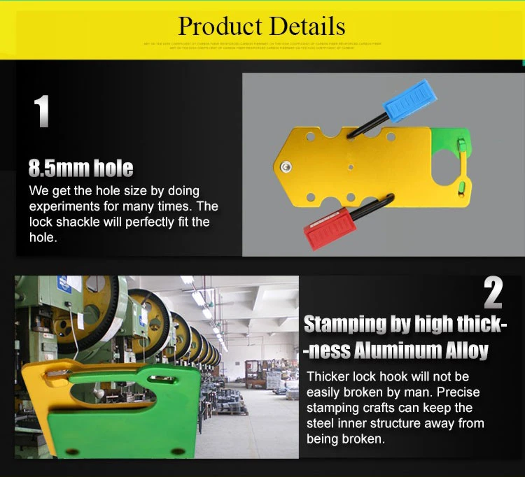 Bozzys Aluminum Alloy Six Holes Lock Hasp Lockout Tagout