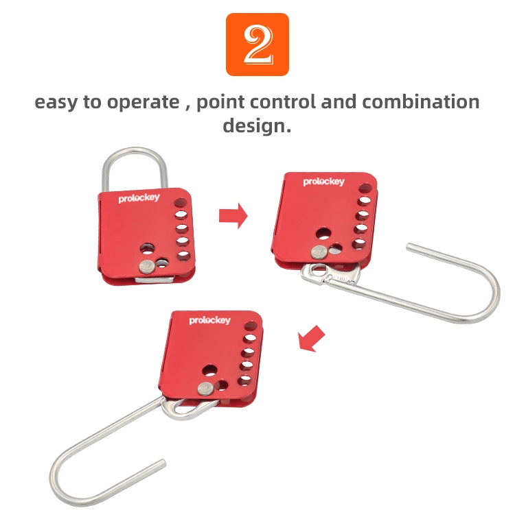 Prolockey Industrial Safety Lockout Steel Hasp with 7 Holes