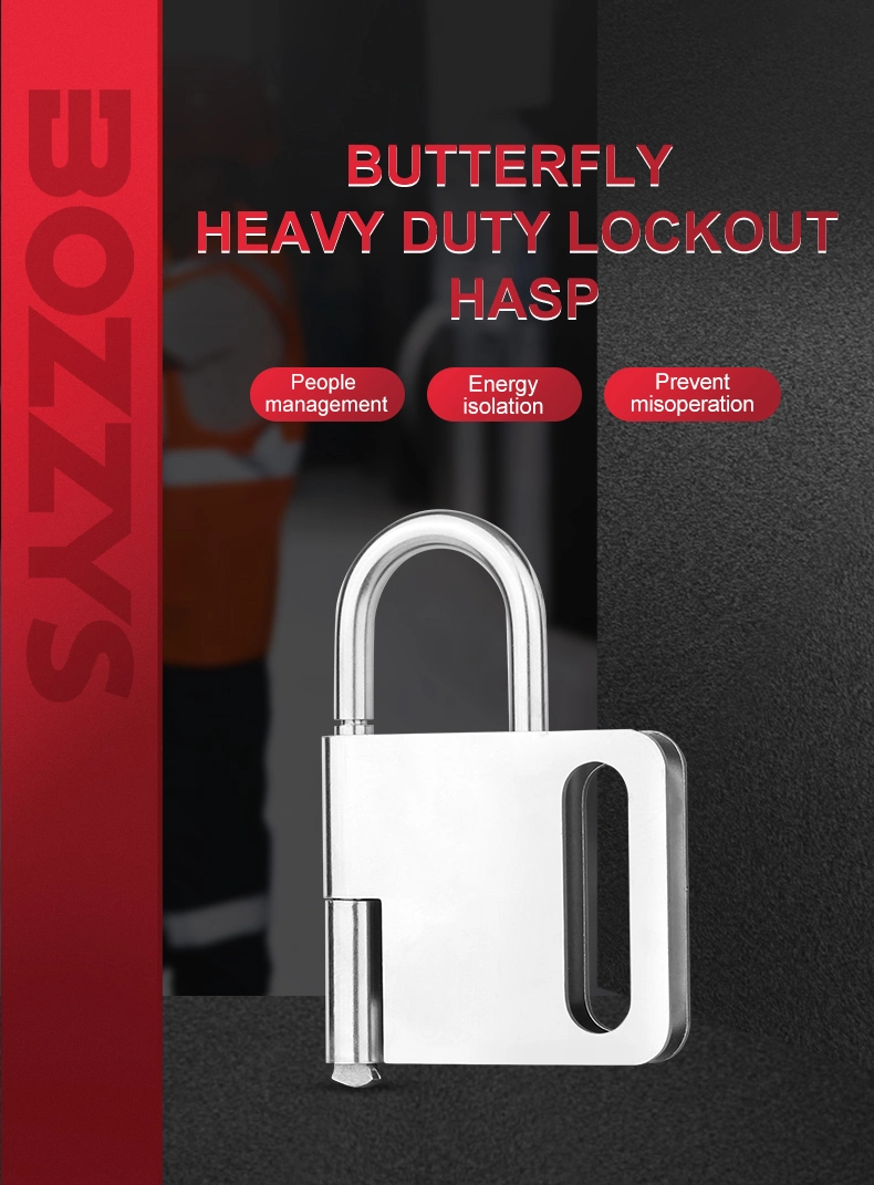 Silver Color Hardened Steel Safety Hasp Lockout Can Accommodate 6 Padlocks