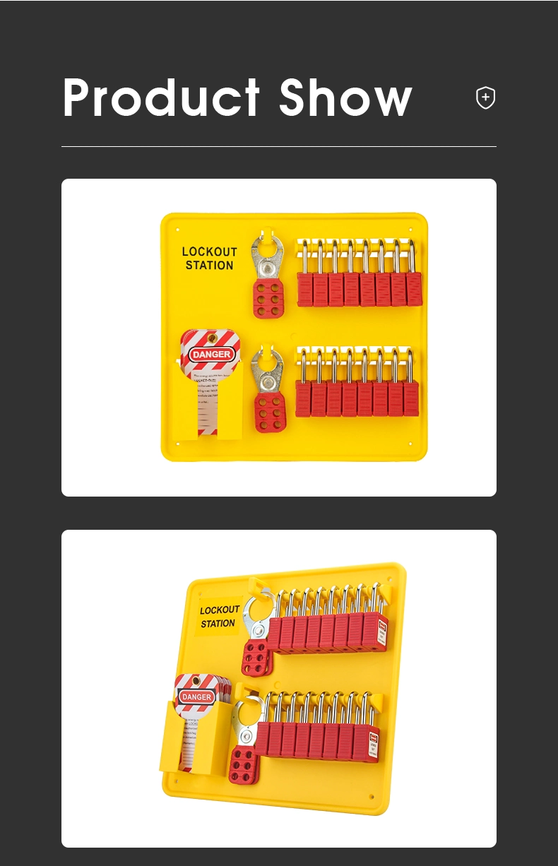 Can Accommodate 16 Locks Lockout Station Board with Lockout Hasps and Tags