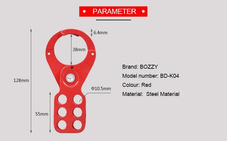 Bozzys High Quality 6 Holes Safety Lockout Hasp