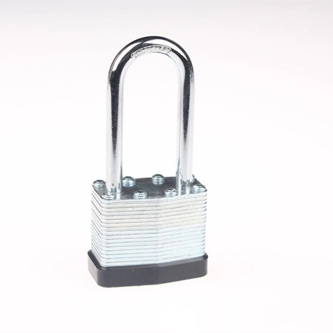 Customized Long Shackle Waterproof Laminated Safety Padlock with PVC Cover