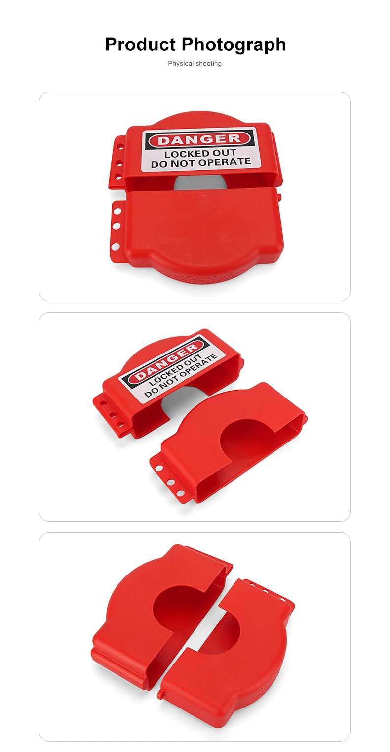 Bozzys Red Adjustable PP Safety Gate Valve Lockout