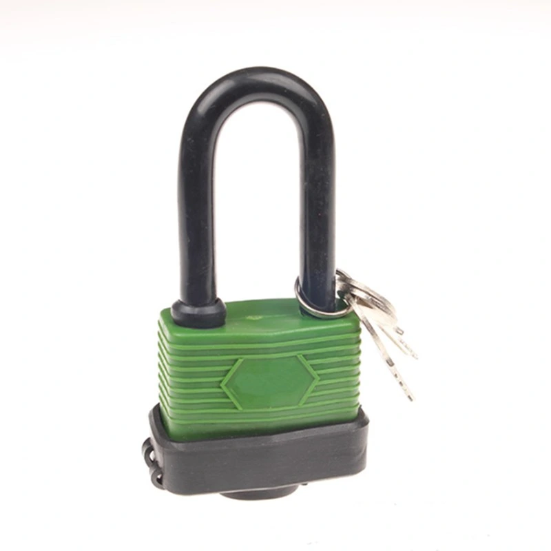 Customized Long Shackle Waterproof Laminated Safety Padlock with PVC Cover