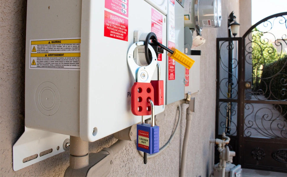 Safety Lockout Tagout Padlock with Steel Shackle for Industrial Yellow