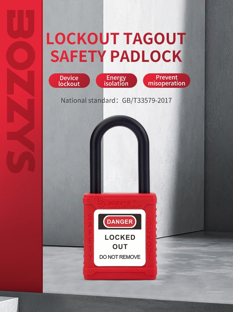Nylon Loto Lockout Non-Conductive Safety Padlock with Keyed Alike