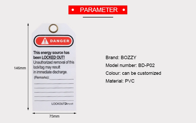 PVC Safety Lockout Tagout with Customization