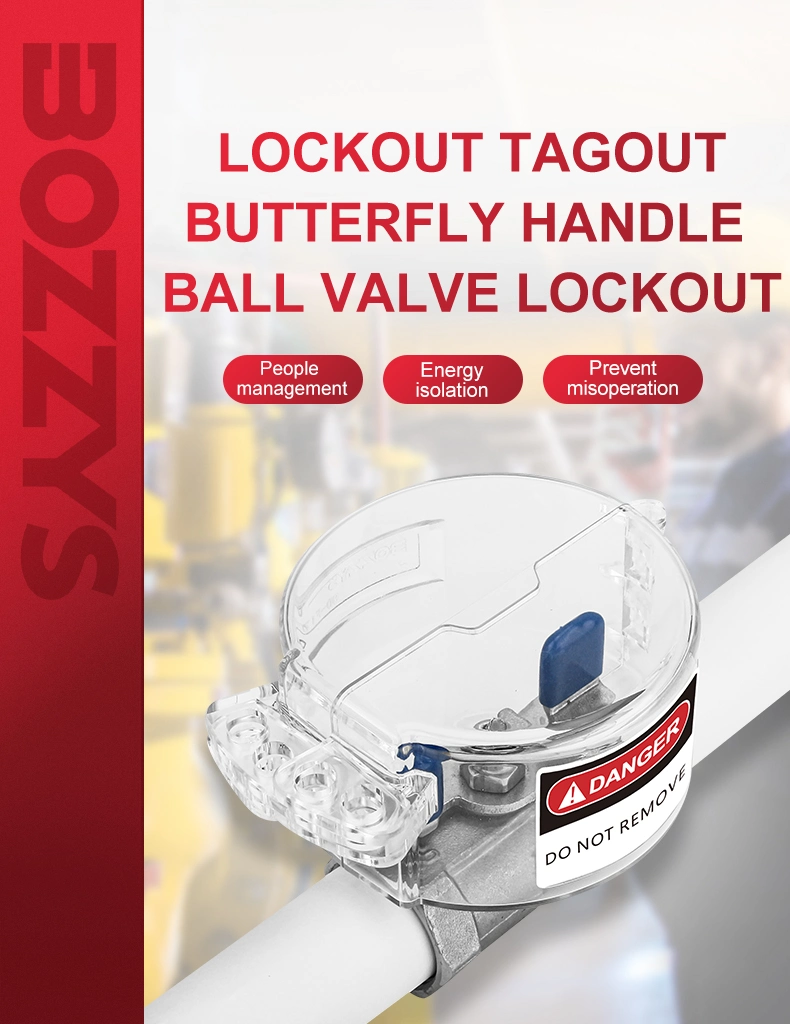 Bozzys Clear Valve Lockout for 0.25-1 Inch Butterfly Handle Ball Valves