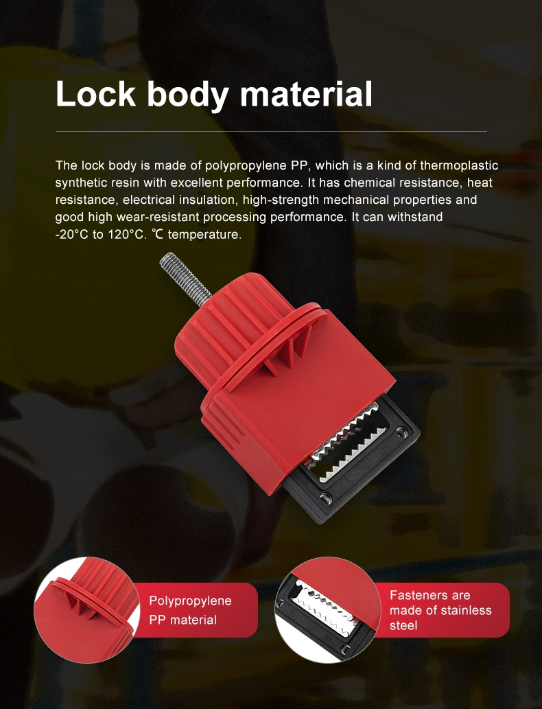 Small Red Butterfly Valve Lockout