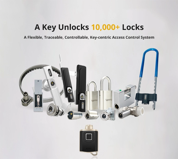 Stainless Steel Padlocks Access Controlled by Master Key &amp; Unlocking Records Recording System