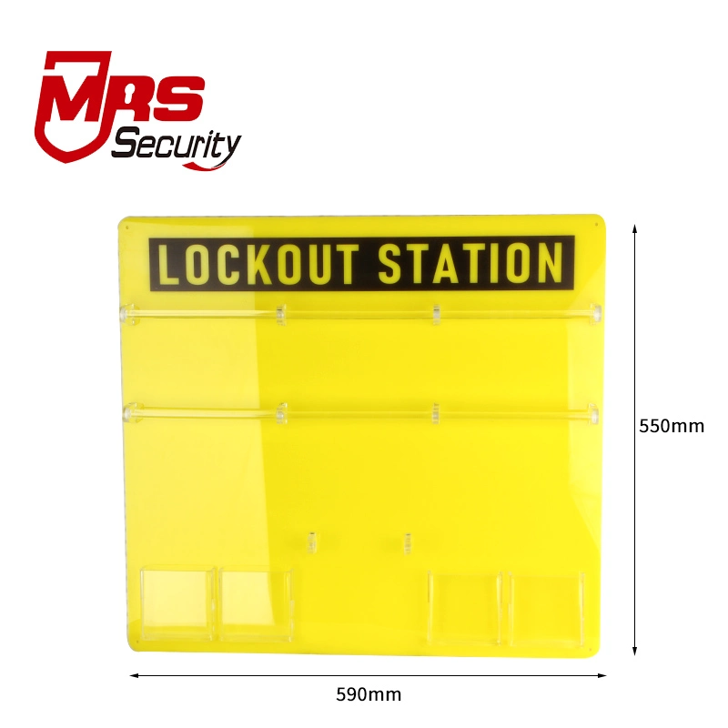 Industry Yellow Acrylic Material Mgb03 Wall Mounted Safety Lockout Station