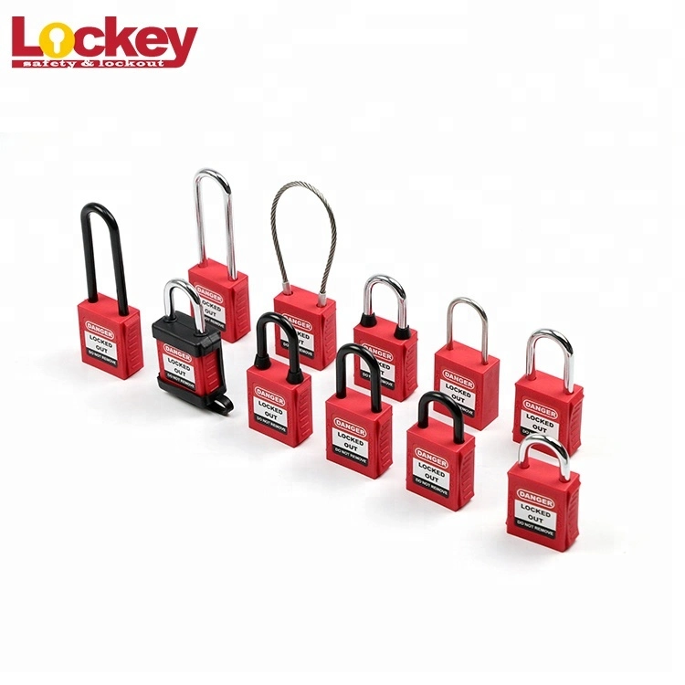 Lockey Loto 76mm Nylon Shackle Safety Padlock with Colorful Bodies