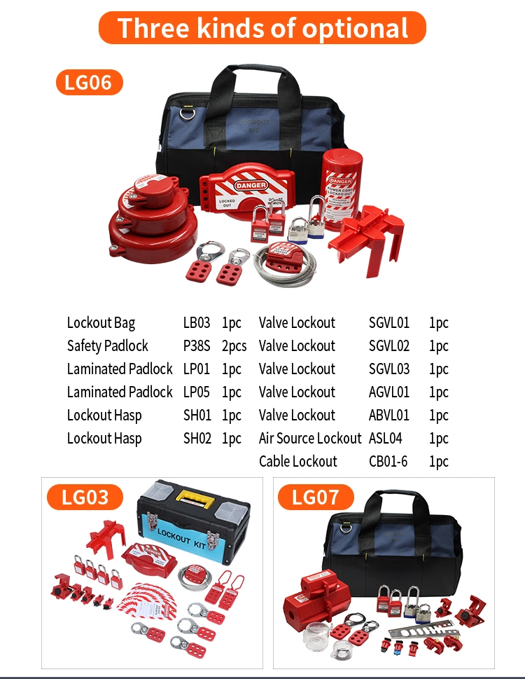 Safety Industrial Lockout Tagout Kit From Padlock Manufacturing