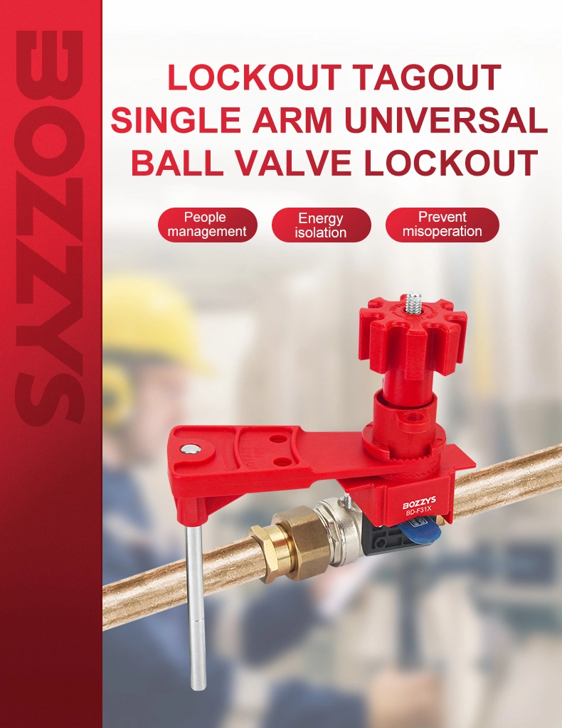 Bozzys 92mmx47mmx164mm Universal Ball Valve Lockout Safety Lockout Devices