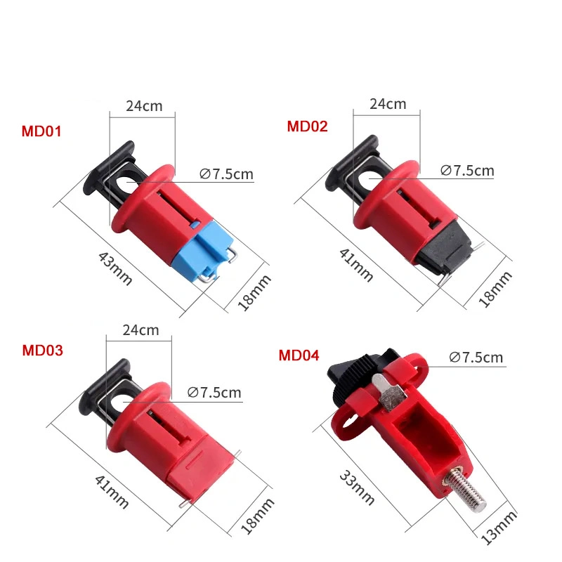 Electrical Lockout Tagout Nylon Miniature Circuit Breaker Lockout for Safety