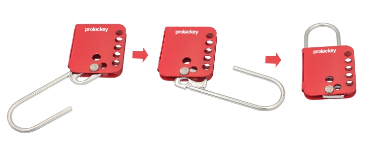 Prolockey Products Steel Material Lockout Hasp for 7 Padlocks