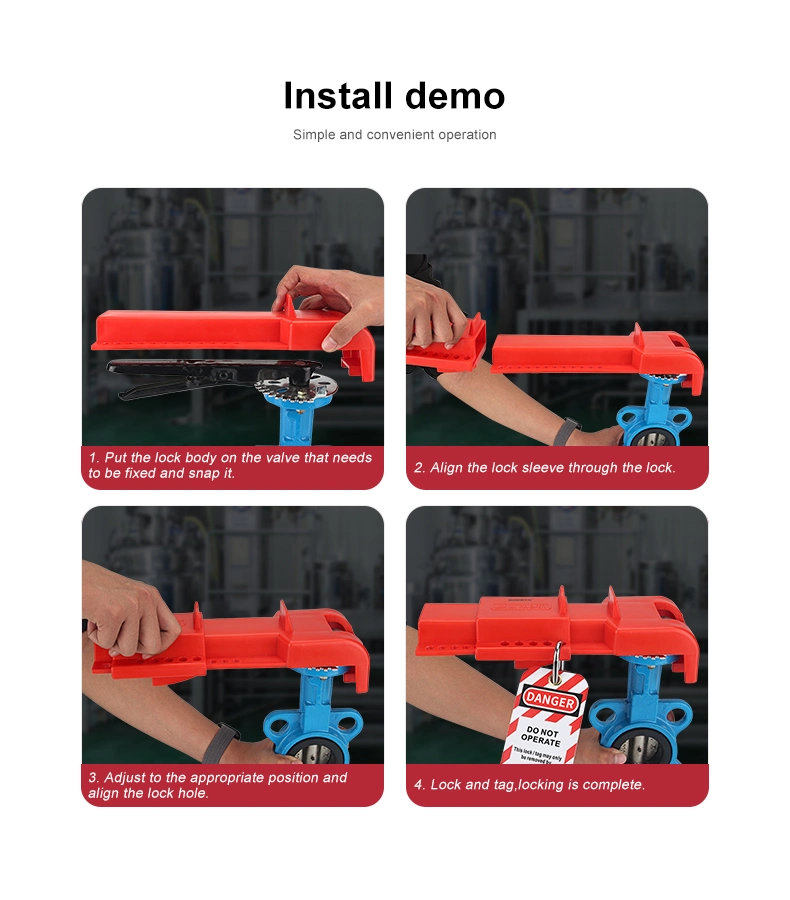 Bozzys Factory PP Safety Butterfly Valve Lockout