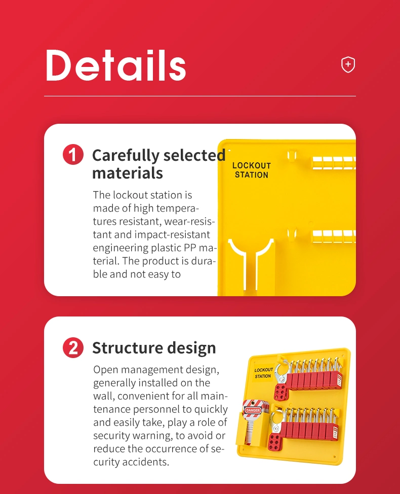 Can Accommodate 16 Locks Lockout Station Board with Lockout Hasps and Tags