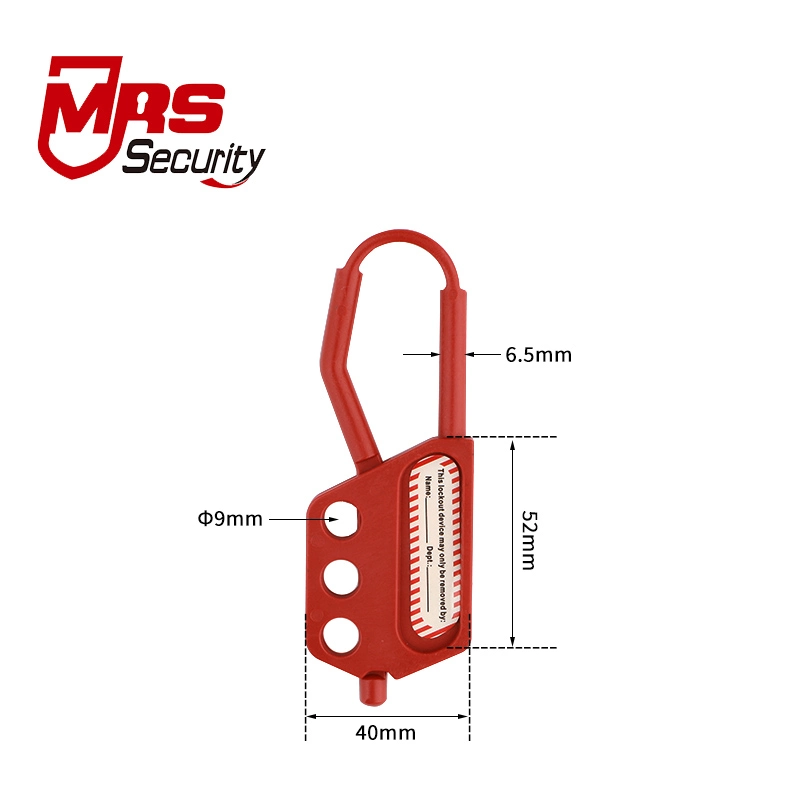 Industrial Multi-Person Management Padlocks Locked Red Insulation Nylon Safety Lockout Hasp