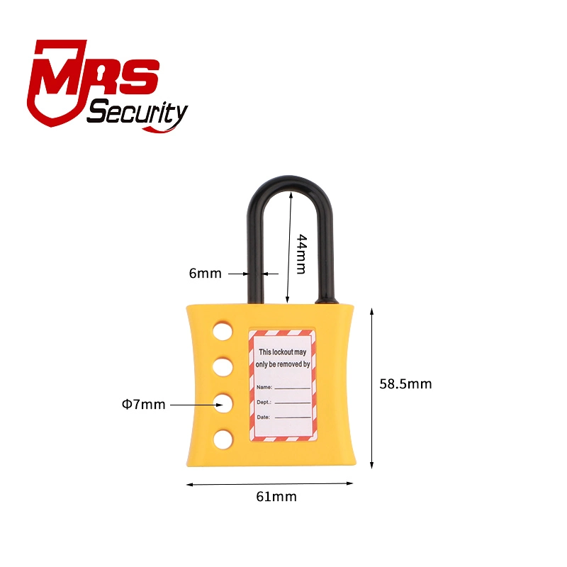 Industrial Multi-Person Management Locked Yellow Insulation Nylon Safety Lockout Hasp