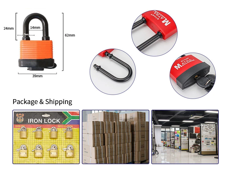 Durable Safety Red 53mm Padlock Aluminum Lock Pad Lock Anti Theft Padlock Waterproof Padlocks