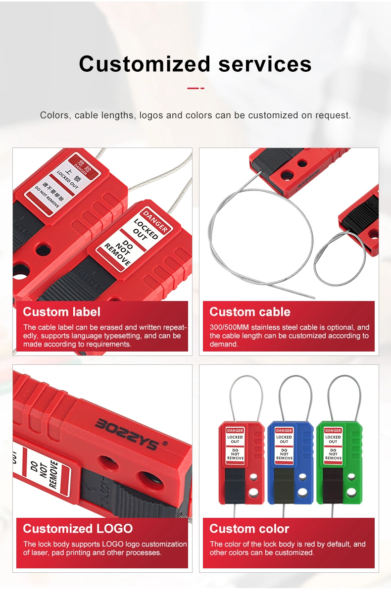 Plastic Nylon Cable Lockout with 500mm Cable